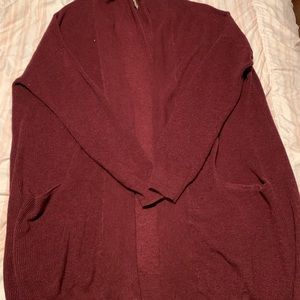 Burgundy cardignan